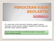 PEMIKIRAN KAUM SKOLASTIK