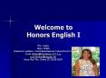 Welcome%20to%20Honors%20English%20I PowerPoint PPT Presentation