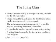 The String Class