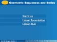 Geometric Sequences and Series PowerPoint PPT Presentation