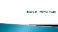 Basics of Internal Audit PowerPoint PPT Presentation