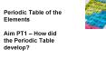 Periodic Table of the Elements Aim PT1  PowerPoint PPT Presentation