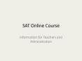 SAT Online Course PowerPoint PPT Presentation