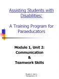 Assisting Students with Disabilities: A Training Program for Paraeducators PowerPoint PPT Presentation