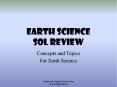 EARTH SCIENCE SOL REVIEW PowerPoint PPT Presentation