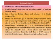 States of Matter
