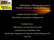 SPR (Surface Plasmon Resonance) Portable Chemical Sensing Instruments