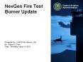 NexGen Fire Test Burner Update PowerPoint PPT Presentation