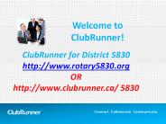 Welcome to ClubRunner!