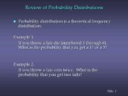 Review of Probability Distributions