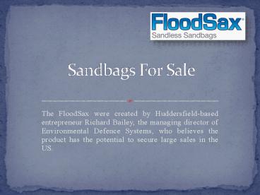 Sandbags For Sale
