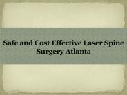 Safe and Cost Effective Laser Spine Surgery Atlanta