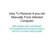 How To Remove 4-you.net Manually From Infected Computer