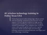 4G wireless technology training in Dallas Texas USA