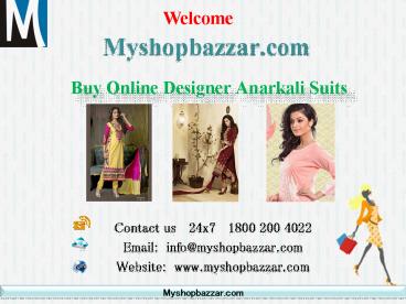 Buy online designer anarkali suits