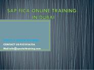 sap fica online training in dubai