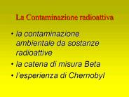La Contaminazione radioattiva