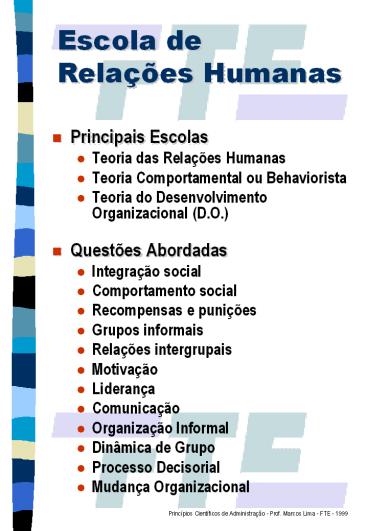 Principais Escolas
