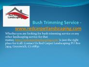 Bush Trimming Service - www.redcarpetlandscaping.com