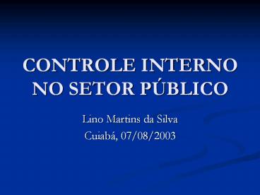 CONTROLE INTERNO NO SETOR P