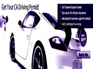 Drivers Ed- Offers Teen Drivers Education in California