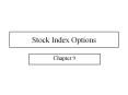 Stock Index Options PowerPoint PPT Presentation