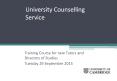 University Counselling Service PowerPoint PPT Presentation