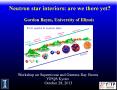 Neutron star interiors: are we there yet? PowerPoint PPT Presentation