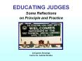 EDUCATING JUDGES PowerPoint PPT Presentation