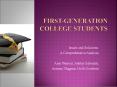 First-Generation College Students PowerPoint PPT Presentation