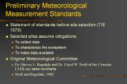 Preliminary Meteorological Measurement Standards