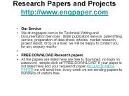 Research Papers and Projects http://www.engpaper.com