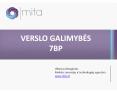 VERSLO GALIMYBES PowerPoint PPT Presentation