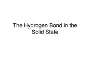 The Hydrogen Bond in the Solid State