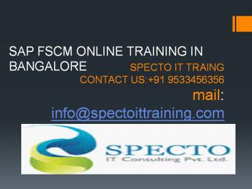 sap fscm online training in bangalore