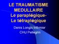 LE TRAUMATISME MEDULLAIRE Le parapl PowerPoint PPT Presentation