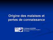Origine des malaises et pertes de connaissance