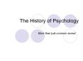 The History of Psychology PowerPoint PPT Presentation