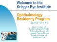 Welcome to the Krieger Eye Institute     Ophthalmology Residency Program PowerPoint PPT Presentation