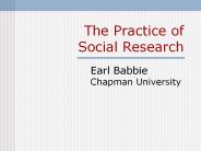 The Practice of Social Research