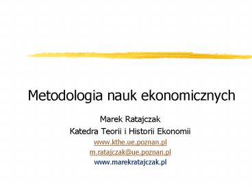 Metodologia nauk ekonomicznych