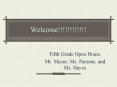 Fifth Grade Open House PowerPoint PPT Presentation