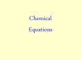 Chemical Equations PowerPoint PPT Presentation