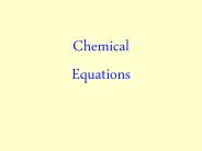 Chemical Equations