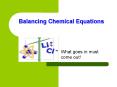 Balancing Chemical Equations PowerPoint PPT Presentation