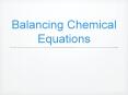 Balancing Chemical Equations PowerPoint PPT Presentation