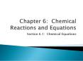 Chapter 6: Chemical Reactions and Equations PowerPoint PPT Presentation