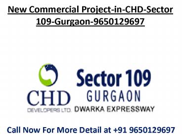 New Commercial Project-in-CHD-Sector 109-Gurgaon-9650129697