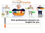 How professional cleaners are helpful for you