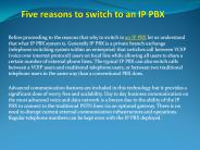 Five reasons to switch to an IP PBX